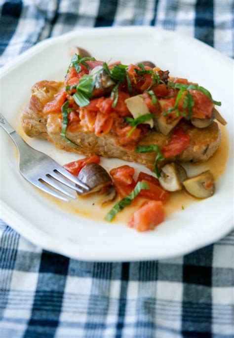 Then dip each pork chop entirely into. Braised Pork Chops with Tomatoes & Portobello Mushrooms ...