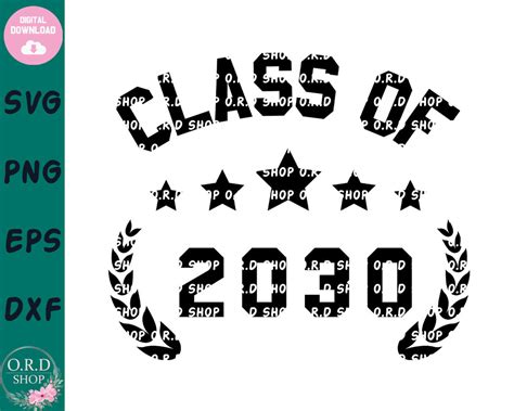 Class Of 2030 Svg File For Cricut Png Sublimation Etsy