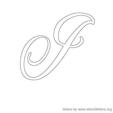 Cursive Stencil Letters Free Printable Alphabets Stencil Letters Org