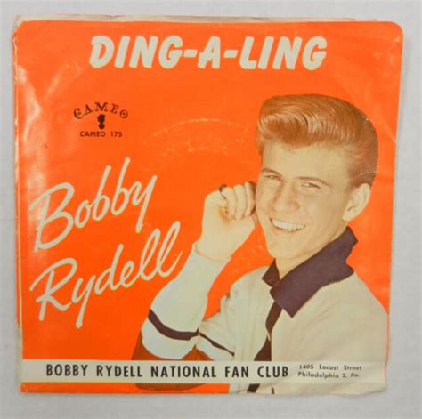 Bobby Rydell 45 Ding A Ling Swingin School Cameo Picture Sleeve Pop Rock Ebay