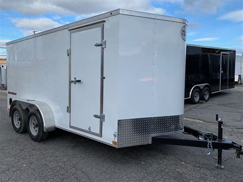 Enclosed Cargo Trailer 7x142v White Ramp Wells Cargo Rons Toy Shop