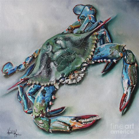 Crustacean Painting Blue Crab By Kristine Kainer In 2020 Blue Crabs