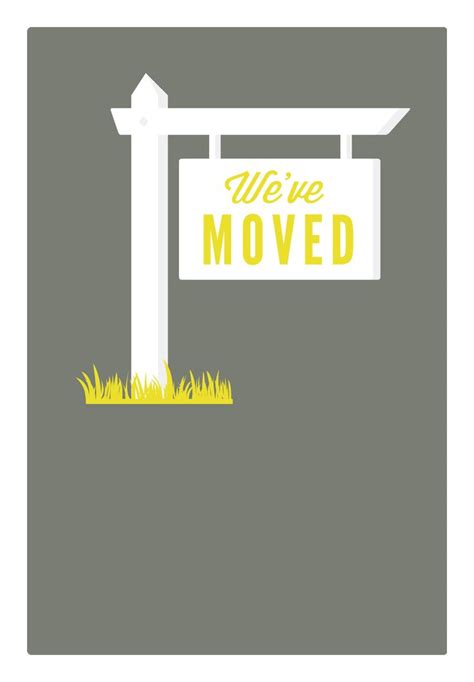 Sign - Moving Announcement Template (Free) | Greetings Island | Moving house card, Moving ...