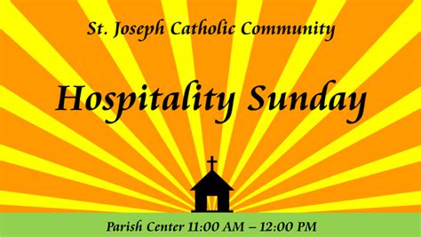 Hospitality Sunday St Joseph Catholic Community New Hope Mn
