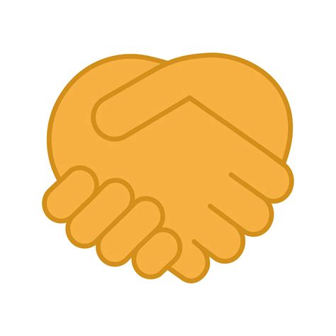 Handshake Gesture Color Icon Shaking Hands Emoji Friends Meeting