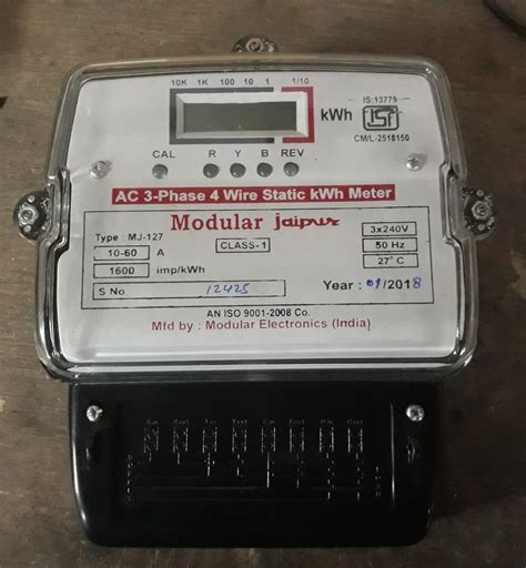 Moduler Jaipur Ac 3 Phase 4 Wire Static Kwh Lcd Sub Meter Industrial