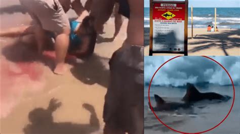 Video Captan momento en que adolescente es atacada por un tiburón