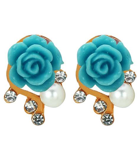 Amour Blue Alloy Style Diva Earrings Buy Amour Blue Alloy Style Diva