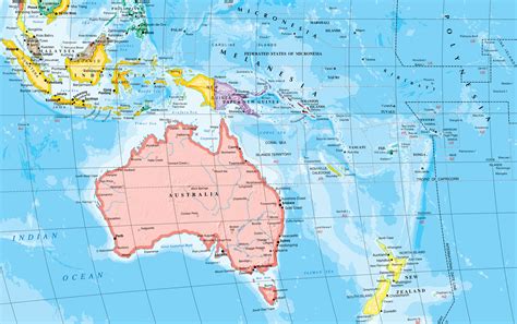 Mapa Da Oceania