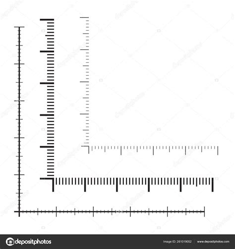 Corner Ruler Vector Measuring Scales Mackup For Rulers Size