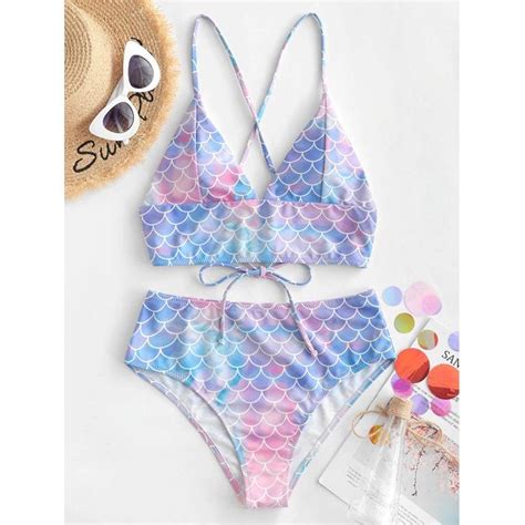 pretty in pastel bikini set mermaid tankini tankini swimsuits for women trendy swimsuits