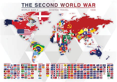 The Second World War Ideologies And Flags Maps On The Web