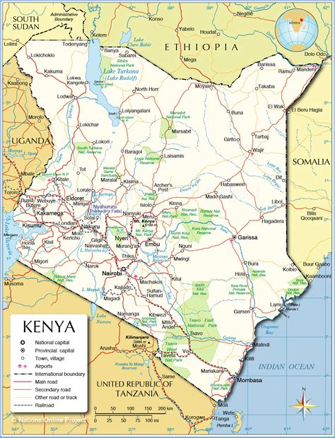 Political Map Of Kenya Nations Online Project
