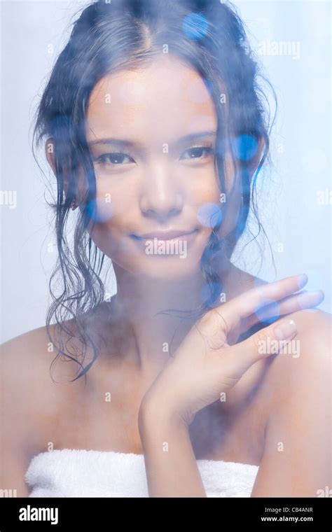 Girl And Frosted Glass Hi Res Stock Photography And Images Alamy