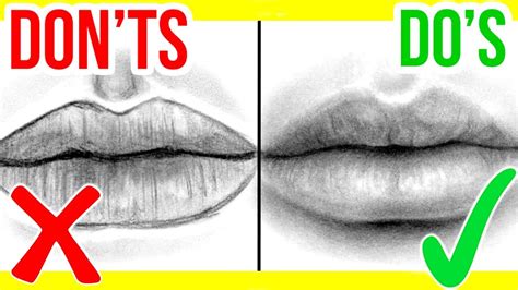 Dos And Donts How To Draw A Realistic Mouth Lips Step By Step