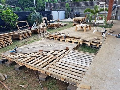 Diy Wooden Pallets Garden Deck Plan Wood Pallet Furniture