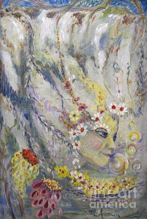 Lady In The Waterfall By Avonelle Kelsey Fine Art Painting Art