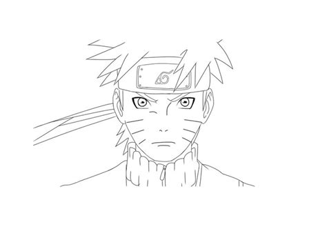 Naruto Uzumaki Drawing Outline