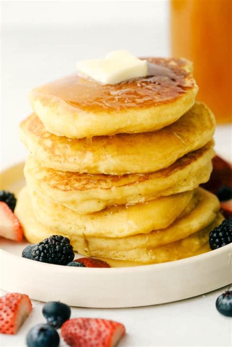 Cornbread Pancakes With Honey Butter Syrup Blogpapi