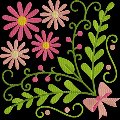 Bouquet Of Flowers Set Embroidery Designs Machine Embroidery Design