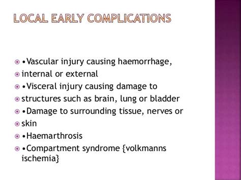 Complications Of Fractures