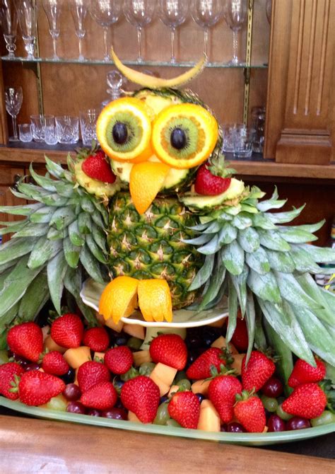 Pineapple Owl Fruit Sculpture Artofit