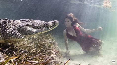 This Photographer Shot Three Models In Crocodile Infested Water Without