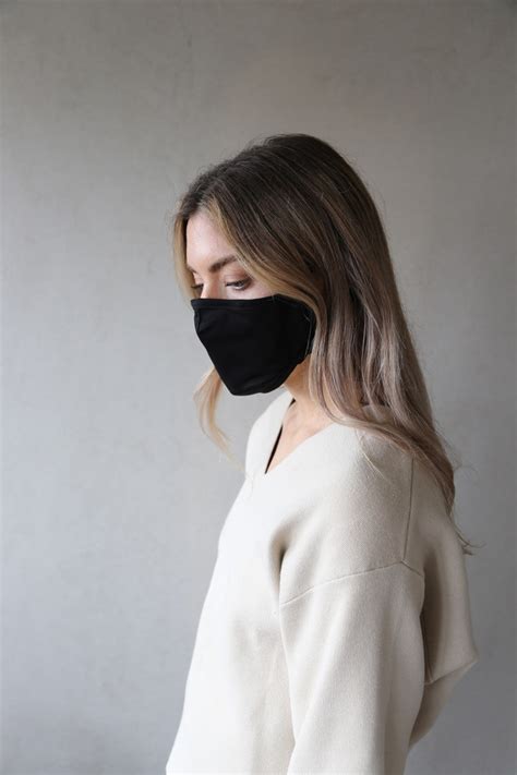 Breathe And Protect Face Mask Black Stick And Ribbon