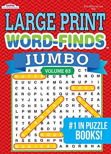 Jumbo Large Print Word Finds Puzzle Book Word Search Volume 83 Kappa