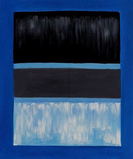 White And Black In Blue Painting And Mark Rothko White And Black In Blue
