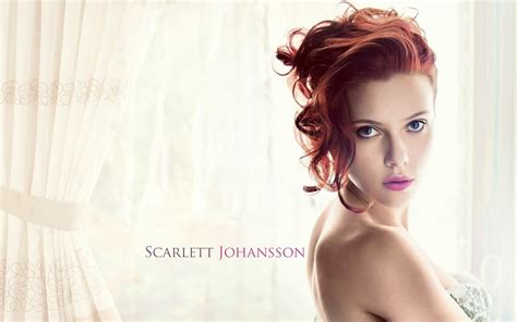 Wallpaper Id 695379 Short Hair Actress Redhead Scarlett Johansson Women Pink Lipstick