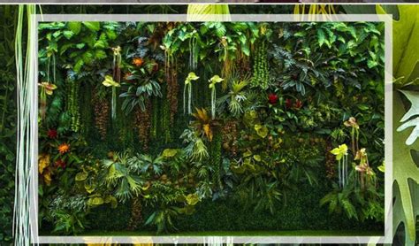 Tropical Rain Forest Plants Wallpaper Wall Mural Dark Green Etsy