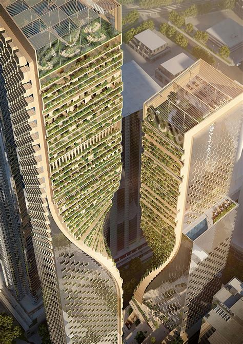Unstudio Cox Architectures Green Spine Wins Beulah Tower Competition