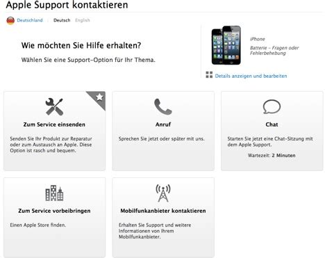 You can contact apple if you are having issues with your products or if you want to purchase devices. Apple startet neue AppleCare Webseite mit 24/7 Live-Chat ...