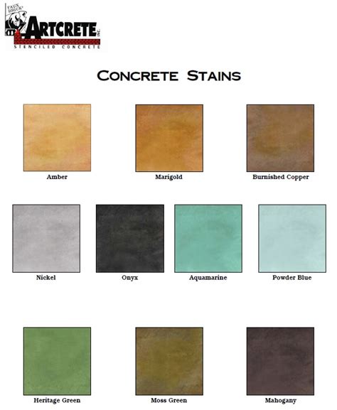 Acid washed or acid etched surfaces can leave some level of white staining or residue. 17 best Acid Stain Color Charts images on Pinterest | Acid ...