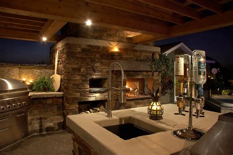 Outdoor Kitchens And Fireplaces Bellaire Landscape Inc