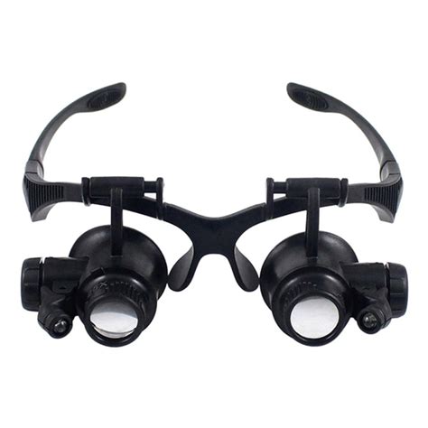 10x 15x 20x 25x magnifying glass double led lights eye glasses lens magnifier loupe jeweler