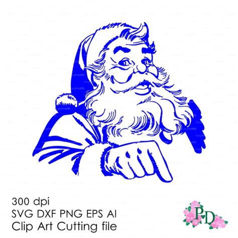 Easyprintpd Vintage Santa Claus Christmas Santa Svg Dfx Png Cutting File