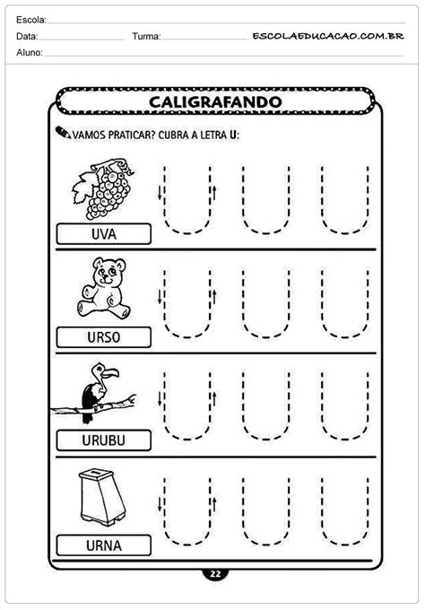 Atividades Com A Letra U Para Alfabetização
