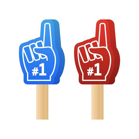 American Number One For Concept Design Fan Logo Hand With Finger Up