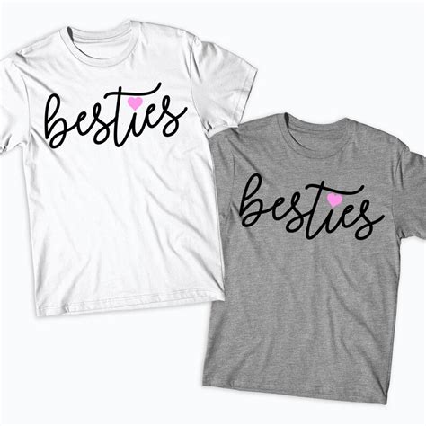 Besties Matching T Shirts Best Friends Matching Tops Bff Etsy