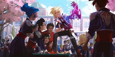 Battle Academia Lux Ezreal Poppy Caitlyn Leona And Katarina Are