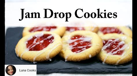 Jam Drop Shortbread Cookies Jam Drop Cookies Thumb Print Jam