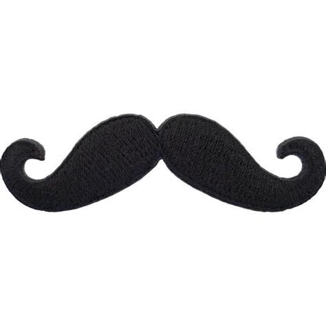 Moustache Iron On Badge Sew On Patch Black Embroidered Etsy Iron On
