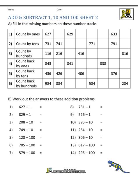 3rd grade math worksheets for children arranged by topic. Printable Addition and Subtraction Worksheets
