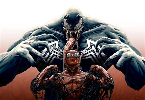 Wallpaper Spider Man Venom Tongue Out Symbiote 3840x2661 Jukija