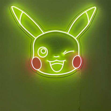 Neon Lights Pokemon Led Neon Sign Anime Custom Led Lamp Etsy
