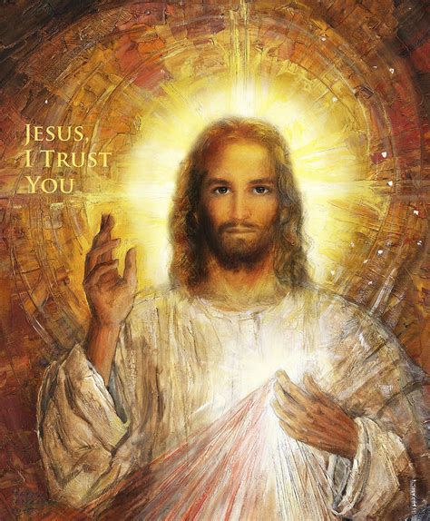 Divine Mercy Sacred Heart Of Jesus 2 Painting By Terezia Sedlakova