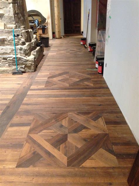 Custom Parquet Square Made From Hardwood Flooring Wood Floor Design