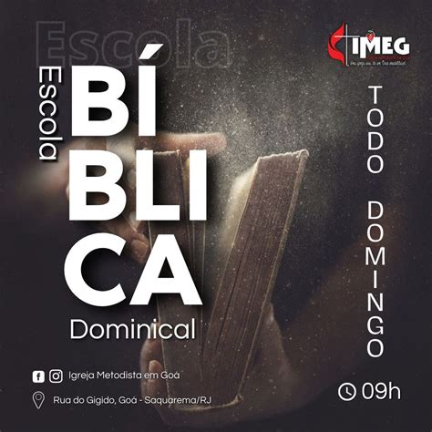 Flyer Para Escola Bíblica Dominical Layout De Cartaz Escola Bíblica